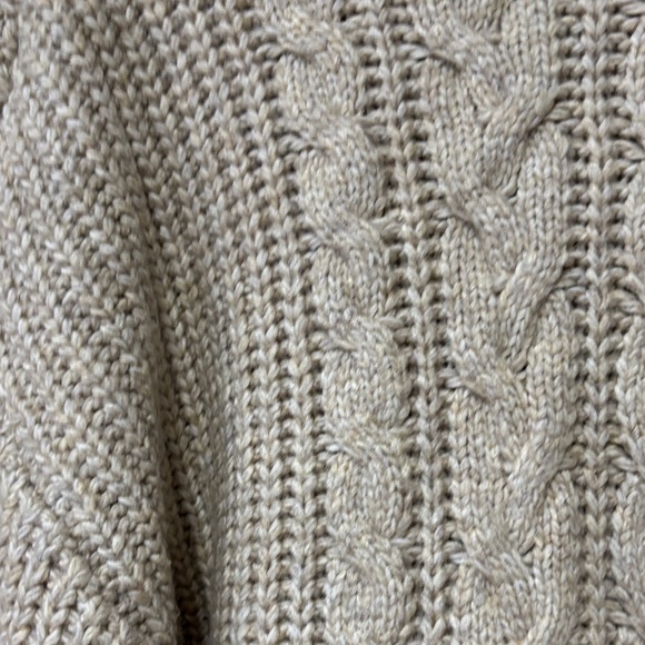 Worthington Beige Cable Knit Turtleneck Sweater - Picture 3 of 7